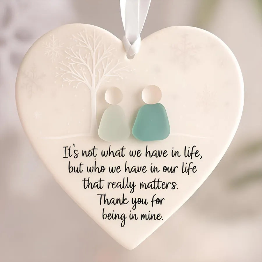 Heart-Shaped Sea Glass Friendship Decorđâ¨