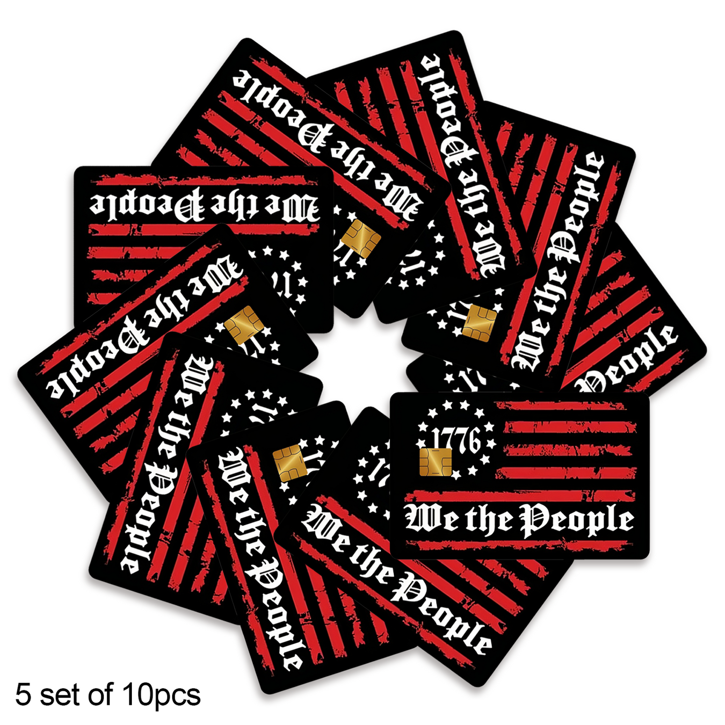 We The People Flag Credit Card Skin Decal