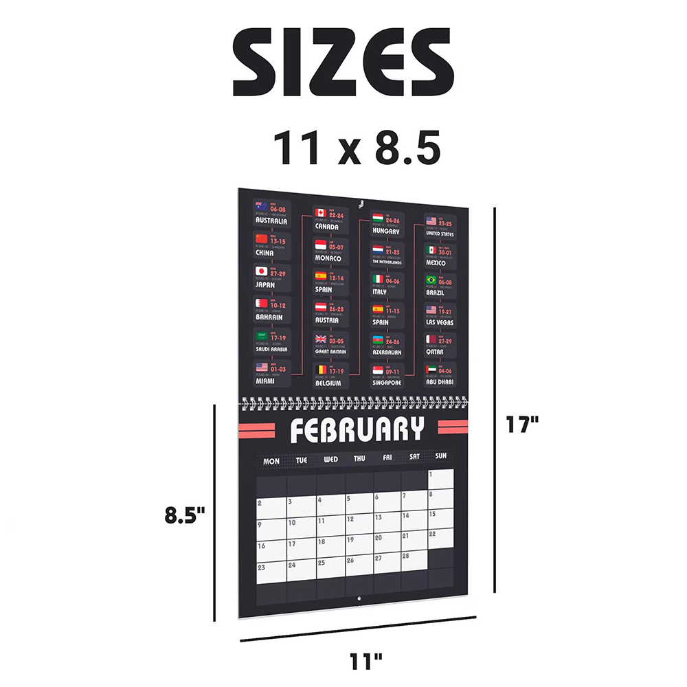 💥Last day 35% OFF💥F1 Wall Calendar 2026 Racing Schedule Calendar🏎️🗓️
