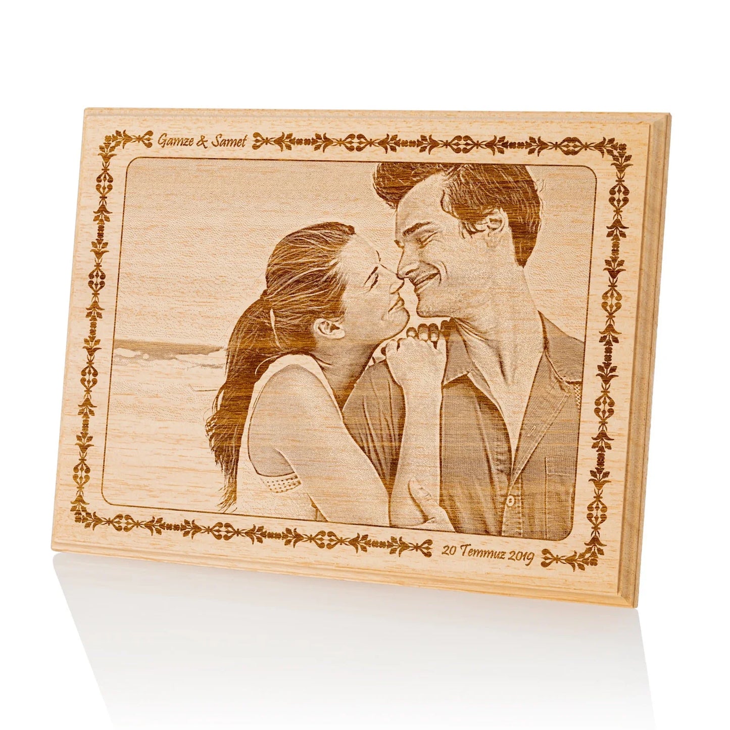 💝Gift For Your Lover💝-Custom Engraved Wood Photo