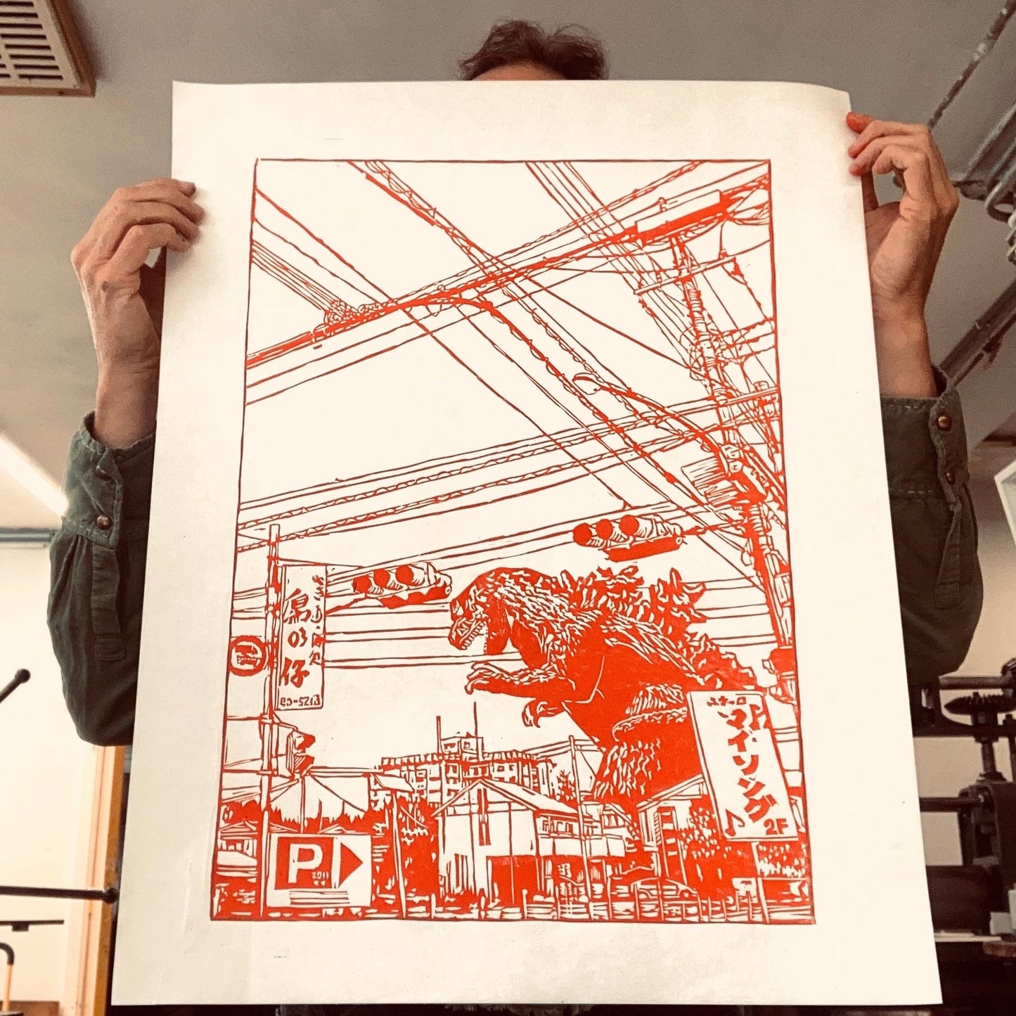 💥Last day 50% OFF💥Handgemaakte Godzilla Poster