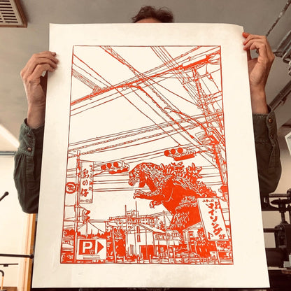 💥Last day 50% OFF💥Handgemaakte Godzilla Poster