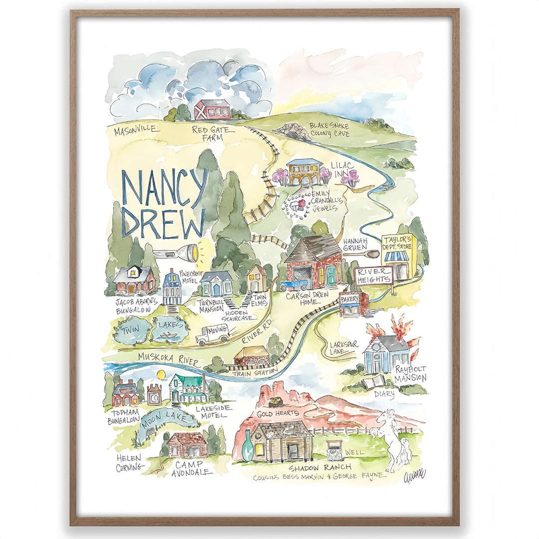 💥Last day 51% OFF💥Nancy Drew Story Map Print