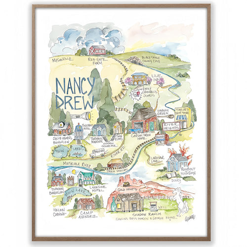 💥Last day 51% OFF💥Nancy Drew Story Map Print