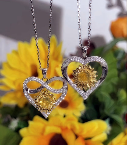 🔥Last Day 51% OFF🔥To My Daughter- Sunflower Heart Necklace