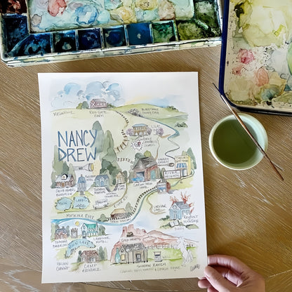💥Last day 51% OFF💥Nancy Drew Story Map Print