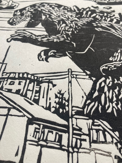 💥Last day 50% OFF💥Handgemaakte Godzilla Poster