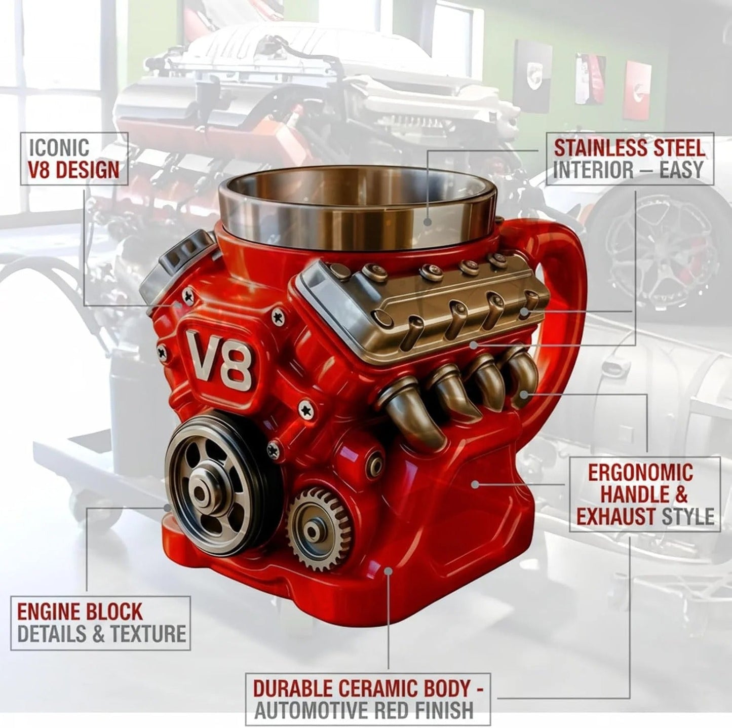 💥Last day 30% OFF💥V8 Engine Coffee Mug🏍️☕