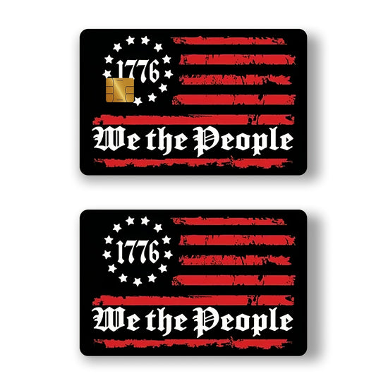 We The People Flag Credit Card Skin Decal